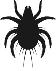 Dust mite black silhouette