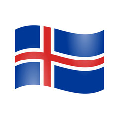 The civil national flag of Iceland