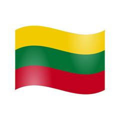 The national flag of Lithuania