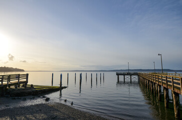 slipway at sunset