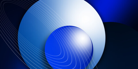 Gradient circles with shadows. Techno abstract background. Modern overlapping forms wallpaper background, design template