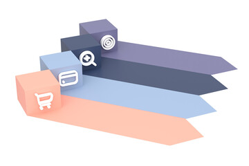 Infographic design. Creative with 4 steps. Can be used for workflow layout