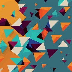 Colorful flat shape geometric background vector illustration