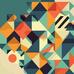 Fototapeta premium Colorful flat shape geometric background vector illustration