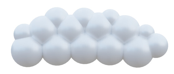 White cloud 3d. 3d rendering.