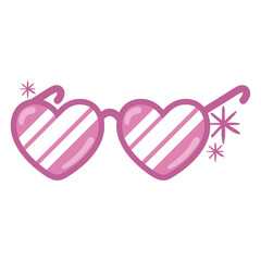 pink eyeglasses icon