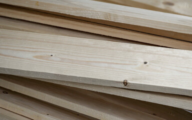 Wooden planks, construction, wood, sustainable building - obrazy, fototapety, plakaty