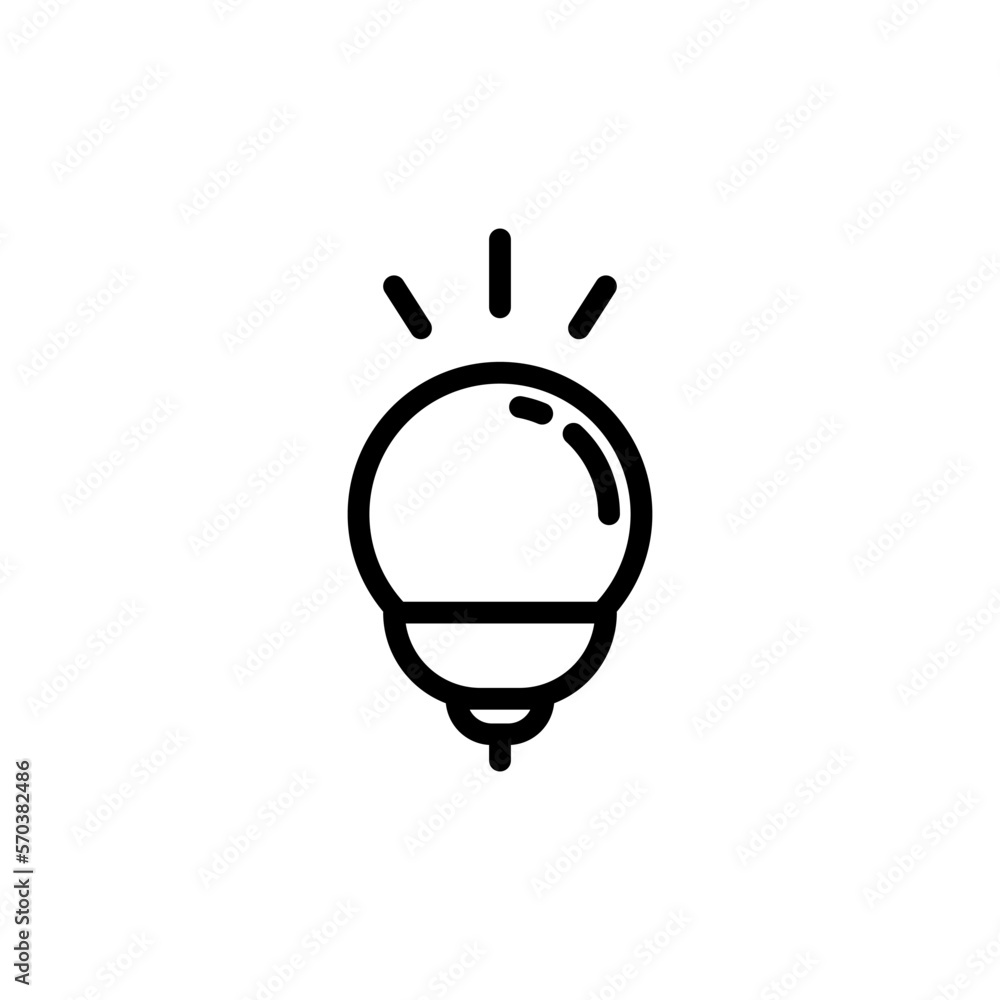 Poster lamp icon isolated on black. lamp symbol suitable for graphic design and websites on a white backgro