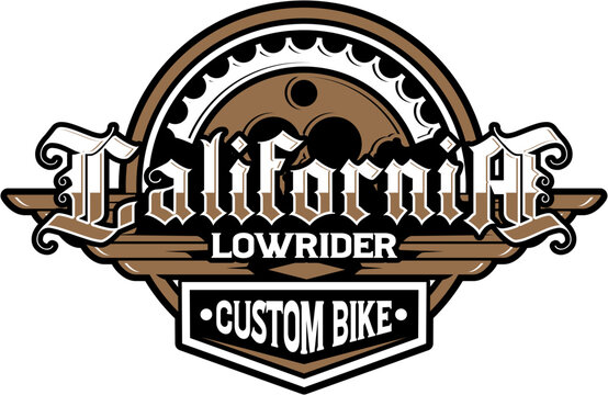 logo california lowrider custom bike