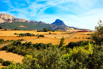 The rural fields after harvest