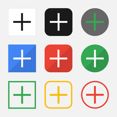 Set of Add icons for your web site or mobile app