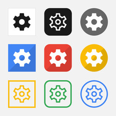 Set of settings icons for your web site or mobile app