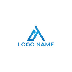 Vector premium monogram letter AT logo design
