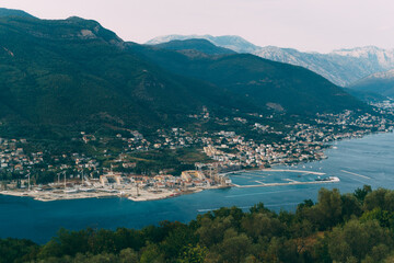 Fototapeta na wymiar Aerial view of the Porto Novi resort. Montenegro