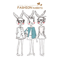 bunny illustration for print