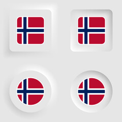 Norway neumorphic graphic and label set.
