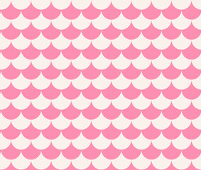 Girl mermaid  pattern. Pink fish skin backdrop. Tillable background for girl fabric, textile design, wrapping paper, swimwear or wallpaper. Girl mermaid texture with fish scale underwater. © Tanita