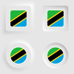 Tanzania neumorphic graphic and label set.