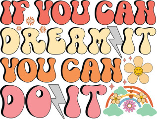 Retro Positive Vibes Design