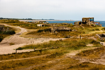 Bunkers of Batterie de Caqueret, Vicq-sur-Mer, Normandy, France