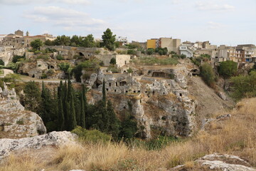 Canyon landscape around Gravina, Apulia Italy