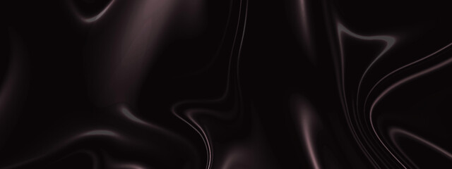 Beautiful soft shiny luxury Black cloth folds on the fabric. Luxurious shiny and smooth elegant black silk and satin luxury cloth texture background.