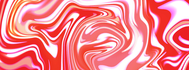 Obraz premium Red and white liquid marbling paint background. Orange bright fire red marble texture liquid design background.