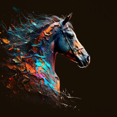 Creative horse made with generative ai