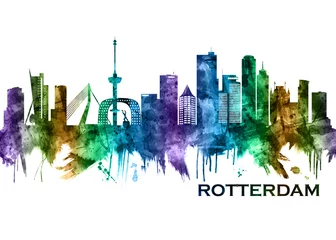 Printed kitchen splashbacks Rotterdam Rotterdam Netherlands Skyline