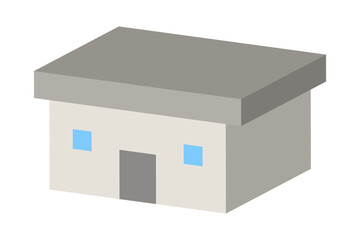 建物、家の立体イラスト	