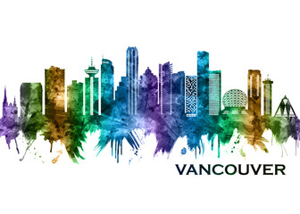 Vancouver Canada Skyline - obrazy, fototapety, plakaty