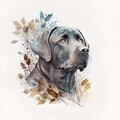 cute dog logo, generative AI