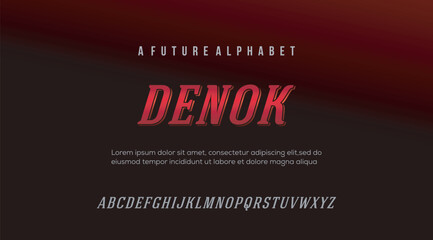 Future modern italic alphabet font. Typography urban style font for sport, technology, digital, vector illustration