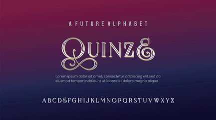 Elegant alphabet serif font. Minimal Fashion Thin Line Classic Font. Vector illustration © Mursalim	