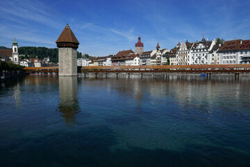 Kapellbrücke und Wasserturm in Luzern