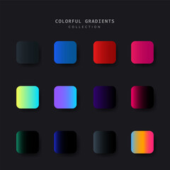 Set of square gradient pattern for design eps 10