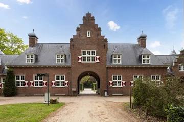 Fotobehang Gatehouse of Castle Doorn, the former residence of the last German Emperor Wilhelm who fled to the Netherlands after the 1st World War. © Jan van der Wolf