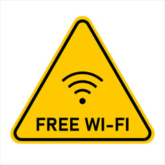 Free wi-fi. Free Wi-Fi sign. Wifi vector illustration.