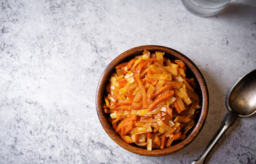 Sauted cabbage in a bowl