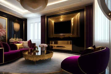 modern living room illustration