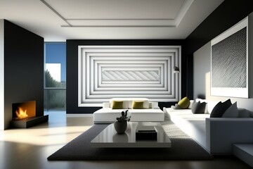 modern living room illustration