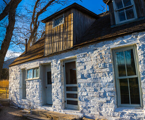 Historical Ranch House at the Frijole Ranch Cultural Museum, Guadalupe Mountains National Park, Texas, USA