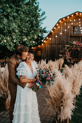 couple shoot on wedding day