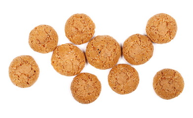 sweet cookies with apricots isolated on white