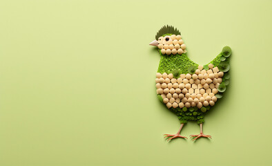 Vegetable chicken. Vegan and plant meat concept created with ai generative technology