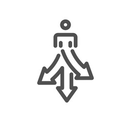 Business people related icon and linear vector.