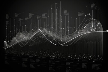 Data Visualization of Timeseries Line graph generative ai