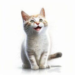 british cat on white background