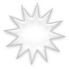 White Glow Star Shaped Speech Bubble