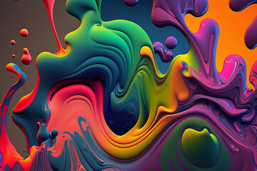 Colored paint background. Created with generative Ai technology.